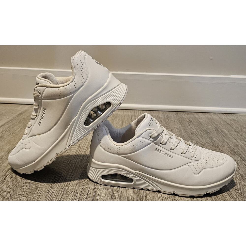 Skechers Uno Stand On Air White Sneakers Women's Size 9 Style 73690-W - Picture 10 of 13
